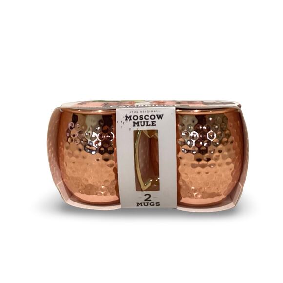 Cambridge 20 Oz Hammered Copper Moscow Mule Mugs - Picture 2 of 4